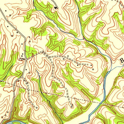 United States Geological Survey Glasgow South, KY (1953, 24000-Scale) digital map