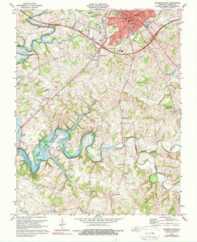 United States Geological Survey Glasgow South, KY (1973, 24000-Scale) digital map