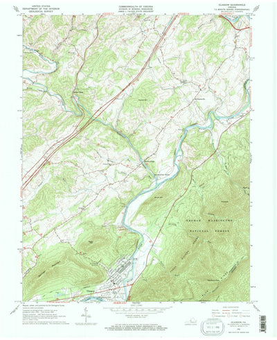 United States Geological Survey Glasgow, VA (1965, 24000-Scale) digital map