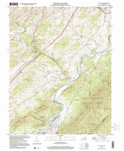 United States Geological Survey Glasgow, VA (1999, 24000-Scale) digital map