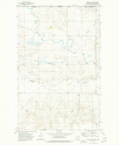 United States Geological Survey Glass Hill, MT (1973, 24000-Scale) digital map