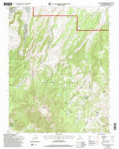 United States Geological Survey Glass Mountain, CA (1994, 24000-Scale) digital map