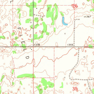 United States Geological Survey Glass Mountains NE, OK (1969, 24000-Scale) digital map