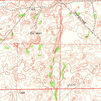 United States Geological Survey Glass Mountains NE, OK (1969, 24000-Scale) digital map