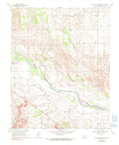 United States Geological Survey Glass Mountains NW, OK (1969, 24000-Scale) digital map