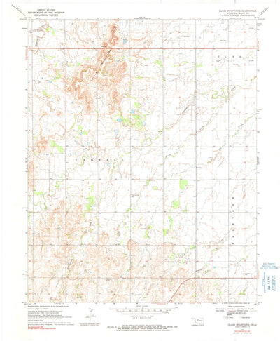 United States Geological Survey Glass Mountains, OK (1969, 24000-Scale) digital map
