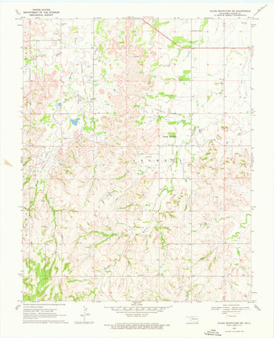 United States Geological Survey Glass Mountains SW, OK (1969, 24000-Scale) digital map