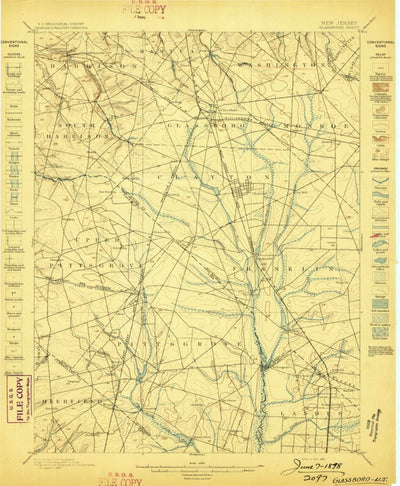 United States Geological Survey Glassboro, NJ (1898, 62500-Scale) digital map