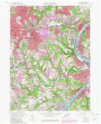 United States Geological Survey Glassport, PA (1960, 24000-Scale) digital map