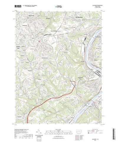 United States Geological Survey Glassport, PA (2023, 24000-Scale) digital map