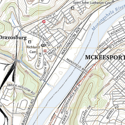United States Geological Survey Glassport, PA (2023, 24000-Scale) digital map