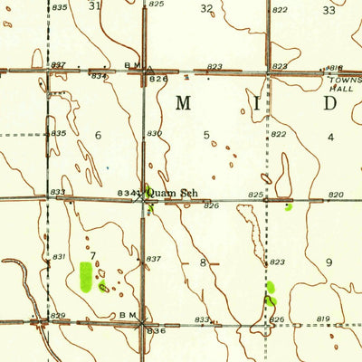 United States Geological Survey Glasston, ND (1939, 62500-Scale) digital map