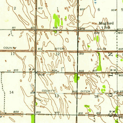 United States Geological Survey Glasston, ND (1939, 62500-Scale) digital map