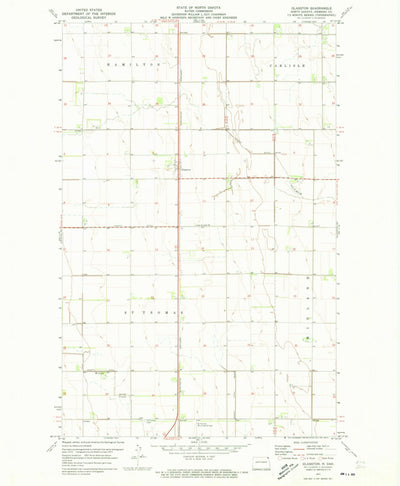 United States Geological Survey Glasston, ND (1971, 24000-Scale) digital map