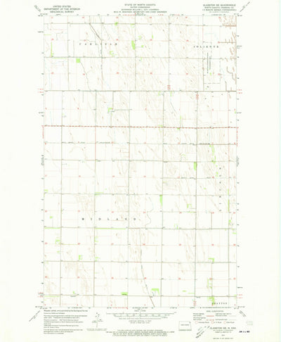 United States Geological Survey Glasston NE, ND (1971, 24000-Scale) digital map