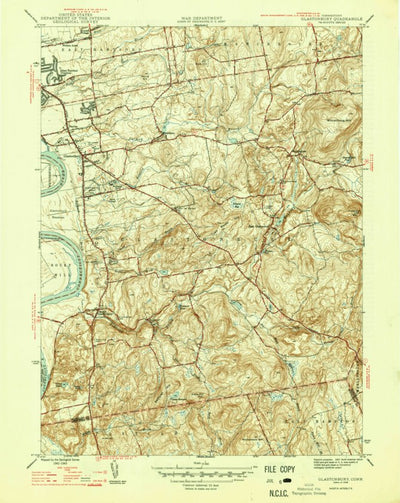 United States Geological Survey Glastonbury, CT (1946, 31680-Scale) digital map