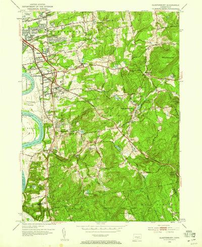 United States Geological Survey Glastonbury, CT (1953, 24000-Scale) digital map