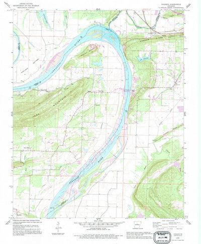 United States Geological Survey Gleason, AR (1991, 24000-Scale) digital map