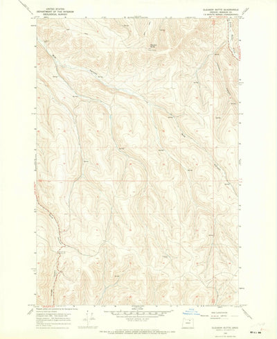 United States Geological Survey Gleason Butte, OR (1968, 24000-Scale) digital map