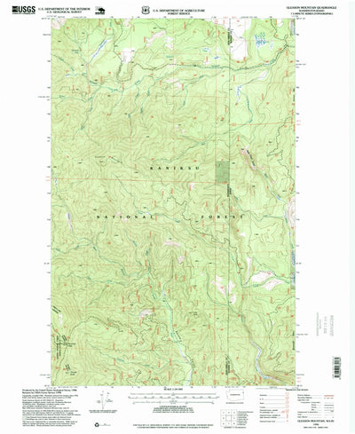 United States Geological Survey Gleason Mountain, WA-ID (1996, 24000-Scale) digital map