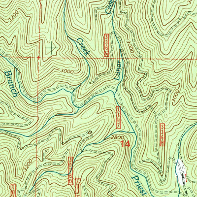 United States Geological Survey Gleason Mountain, WA-ID (1996, 24000-Scale) digital map