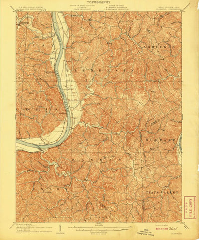 United States Geological Survey Gleenwood, WV-OH (1908, 62500-Scale) digital map