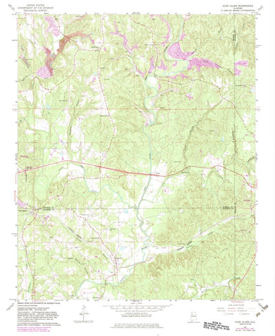 United States Geological Survey Glen Allen, AL (1967, 24000-Scale) digital map