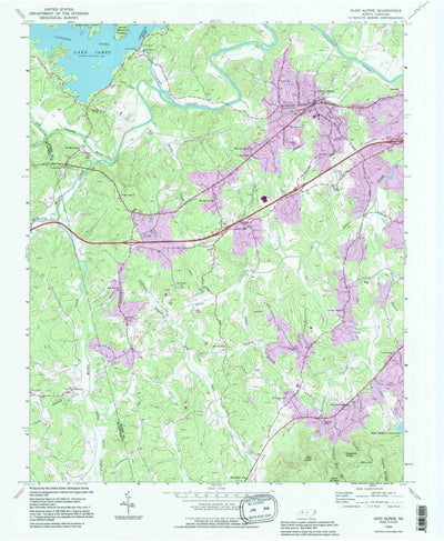 United States Geological Survey Glen Alpine, NC (1993, 24000-Scale) digital map