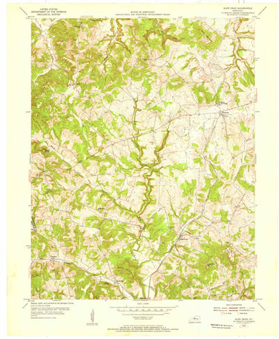 United States Geological Survey Glen Dean, KY (1953, 24000-Scale) digital map