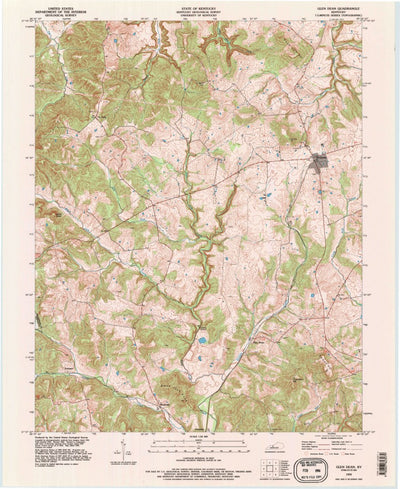 United States Geological Survey Glen Dean, KY (1993, 24000-Scale) digital map