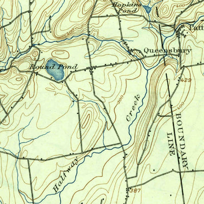 United States Geological Survey Glen Falls, NY (1938, 62500-Scale) digital map
