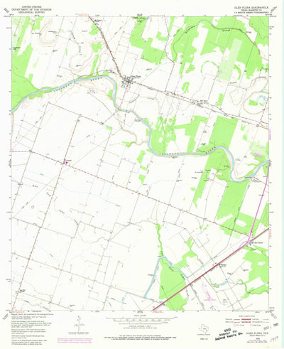 United States Geological Survey Glen Flora, TX (1953, 24000-Scale) digital map