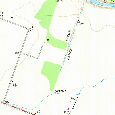United States Geological Survey Glen Flora, TX (1953, 24000-Scale) digital map