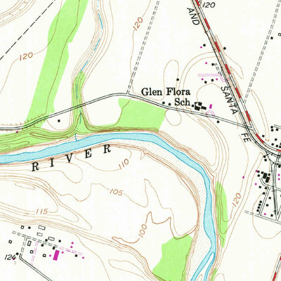 United States Geological Survey Glen Flora, TX (1953, 24000-Scale) digital map