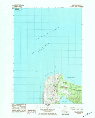 United States Geological Survey Glen Haven, MI (1983, 25000-Scale) digital map