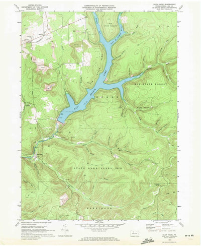 United States Geological Survey Glen Hazel, PA (1969, 24000-Scale) digital map