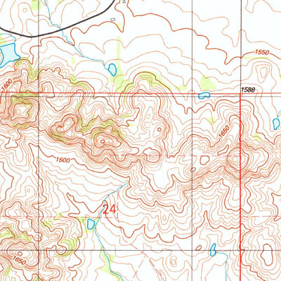 United States Geological Survey Glen Mountains, OK (1991, 24000-Scale) digital map