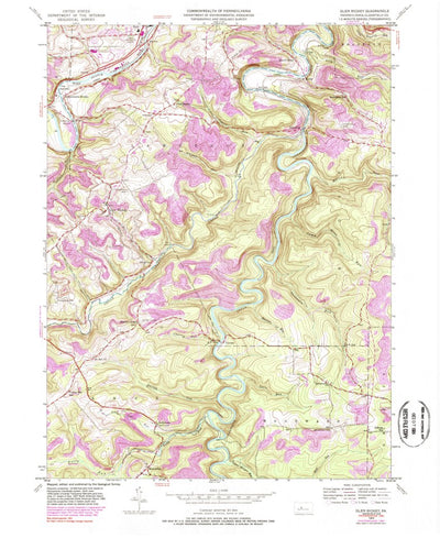 United States Geological Survey Glen Richey, PA (1944, 24000-Scale) digital map