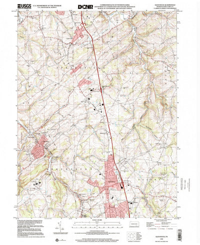 United States Geological Survey Glen Rock, PA (1999, 24000-Scale) digital map