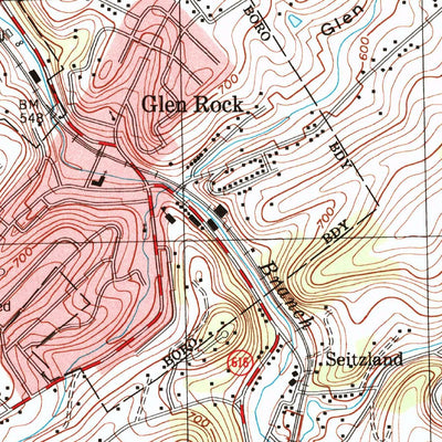 United States Geological Survey Glen Rock, PA (1999, 24000-Scale) digital map