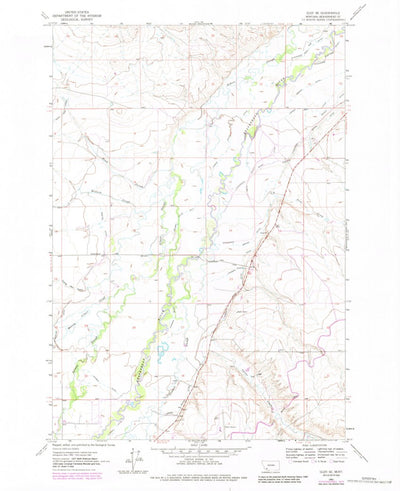 United States Geological Survey Glen SE, MT (1961, 24000-Scale) digital map