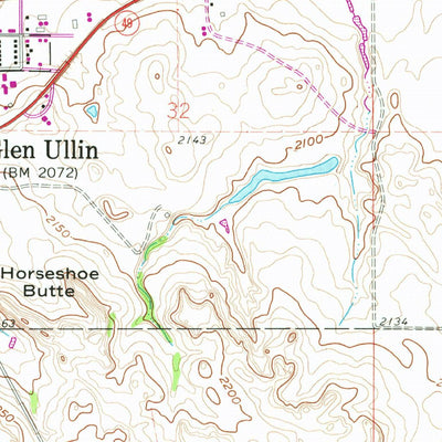 United States Geological Survey Glen Ullin, ND (1960, 24000-Scale) digital map