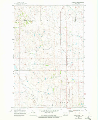 United States Geological Survey Glen Ullin NE, ND (1970, 24000-Scale) digital map