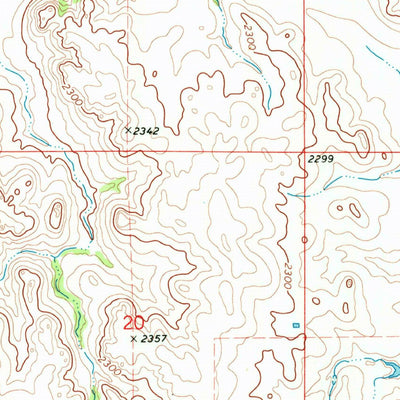 United States Geological Survey Glen Ullin NW, ND (1970, 24000-Scale) digital map