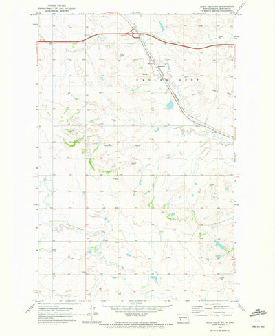 United States Geological Survey Glen Ullin SW, ND (1970, 24000-Scale) digital map