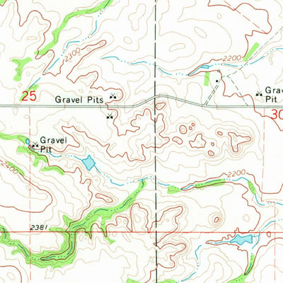 United States Geological Survey Glen Ullin SW, ND (1970, 24000-Scale) digital map