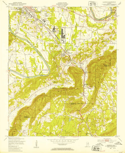 United States Geological Survey Glencoe, AL (1947, 24000-Scale) digital map