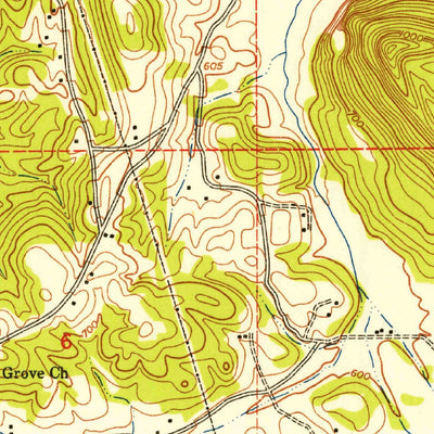 United States Geological Survey Glencoe, AL (1947, 24000-Scale) digital map