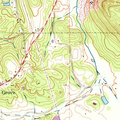 United States Geological Survey Glencoe, AL (1956, 24000-Scale) digital map