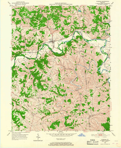 United States Geological Survey Glencoe, KY (1950, 24000-Scale) digital map